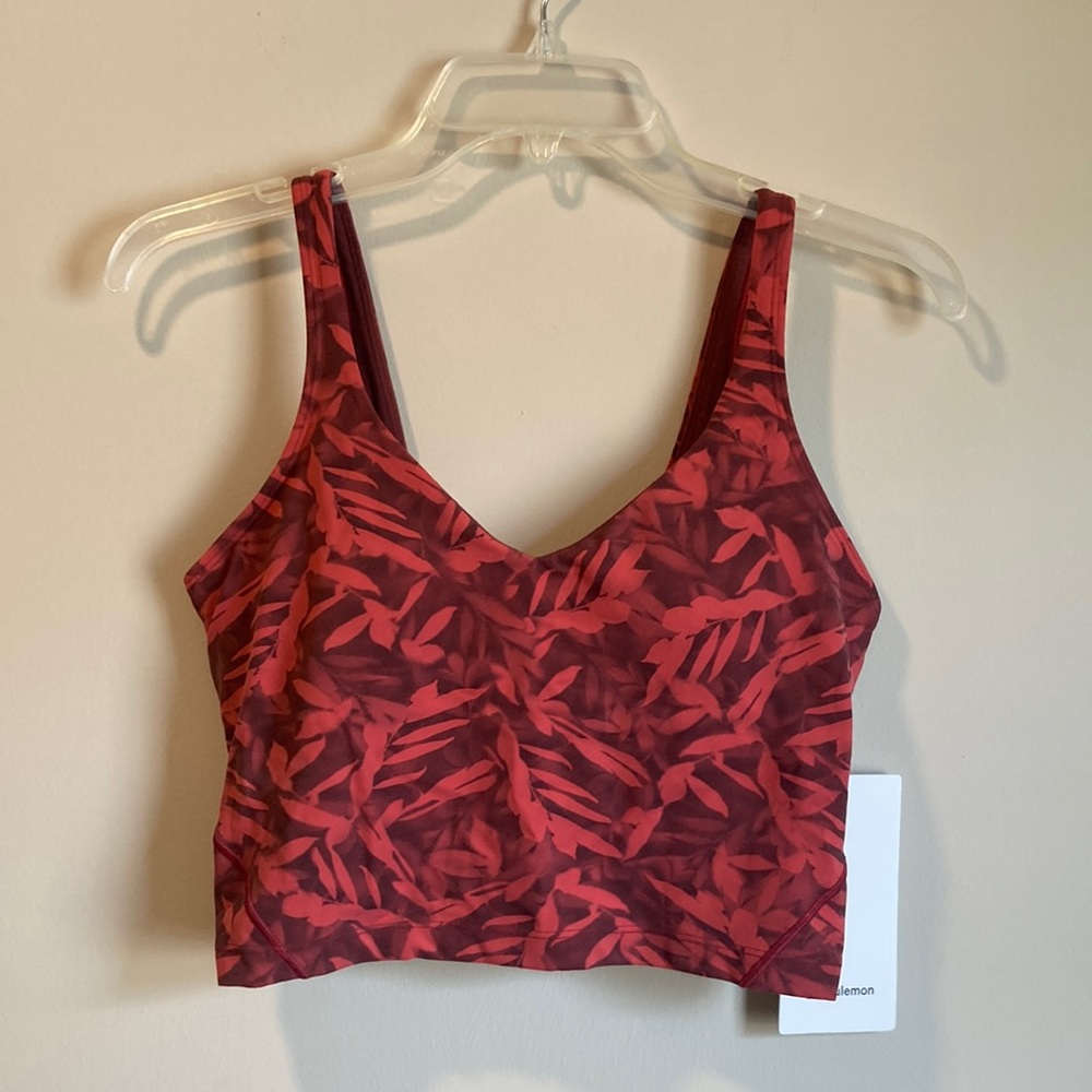 lululemon athletica Red Patterned Tank Top